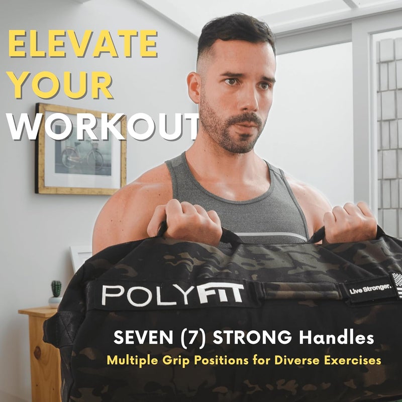 Polyfit Sandbag Pro - Workout Sandbag with Triple Closure Filler Bag and Reinforced Nylon Webbing - Sand Not Included - Multiple Colors & Sizes - Image 4